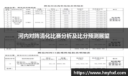 河内对阵清化比赛分析及比分预测展望