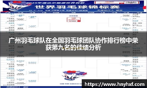 广州羽毛球队在全国羽毛球团队协作排行榜中荣获第九名的佳绩分析